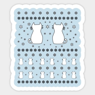 Cat winter Sticker